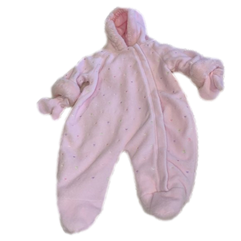 𝅺BEBE D' AMOUR Super Soft Fleece Snowsuit with matching Gloves NWOT